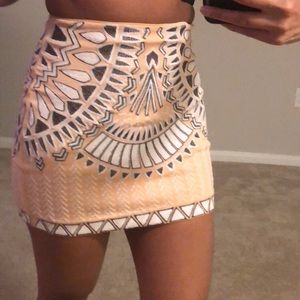 Bebe beaded peach skirt
